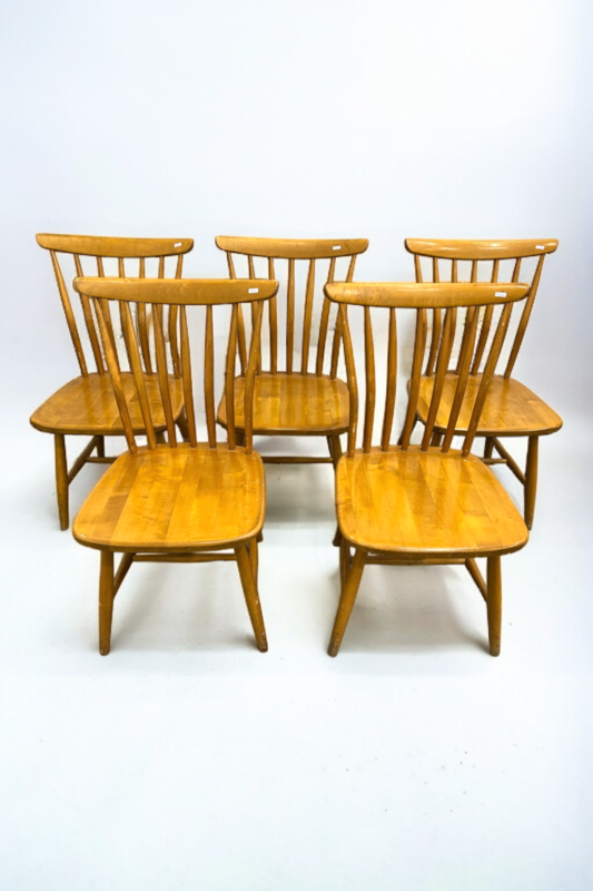 S 250 JC Set of 5 Akerblom Swedish chairs 1950s