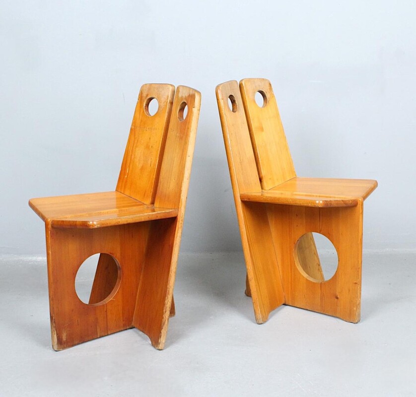 S 252 DAN pair of chairs by GILBERT MARKLUND for  Furusnickarn AB, Sweden 1970