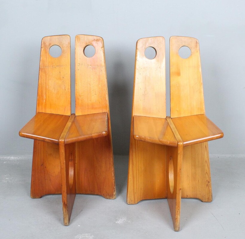 S 252 DAN pair of chairs by GILBERT MARKLUND for  Furusnickarn AB, Sweden 1970