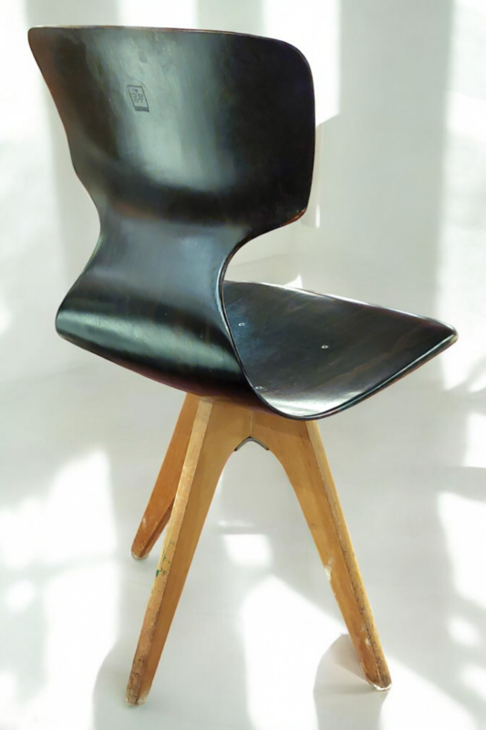 S 259 JC Set of 6 pagwood dining chairs 1950s 