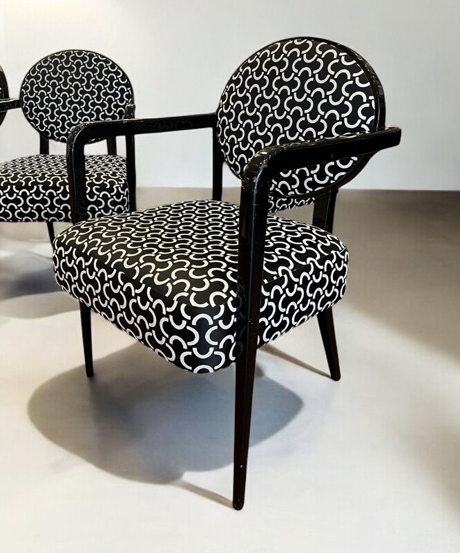S 261 APO set of 6 lacquered armchairs from the Hotel Martinez, Cannes 