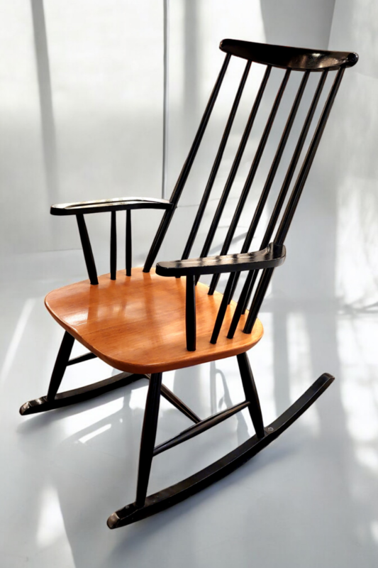 S 262 JC Scandinavian rocking chair by Lena Larson, 1960s