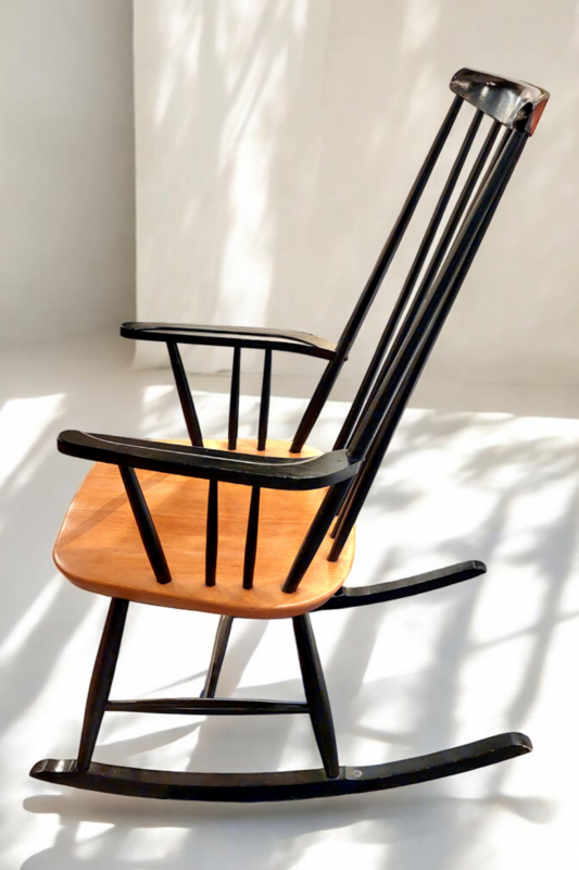 S 262 JC Scandinavian rocking chair by Lena Larson, 1960s