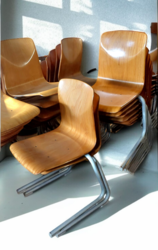 S 263 JC Pagwood stackable chairs, 56 pieces available 