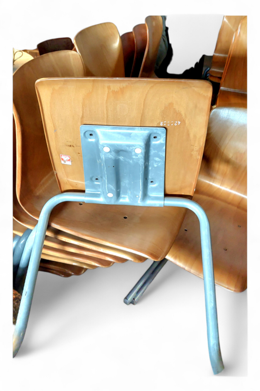 S 263 JC Pagwood stackable chairs, 56 pieces available 