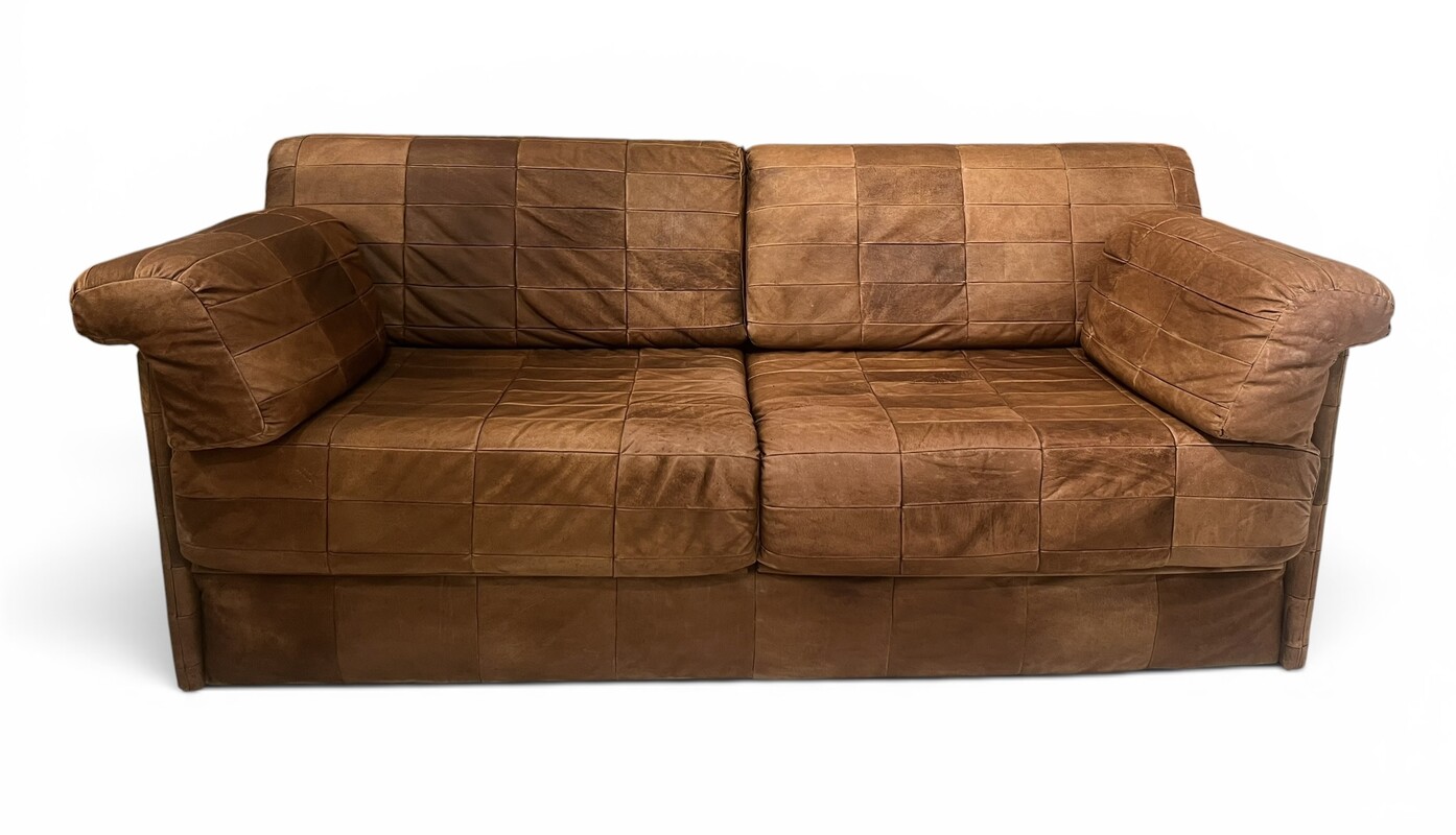 S 263 SC/CY brown leather sofa