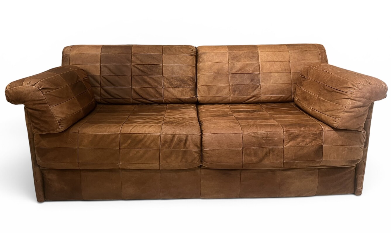 S 263 SC/CY brown leather sofa