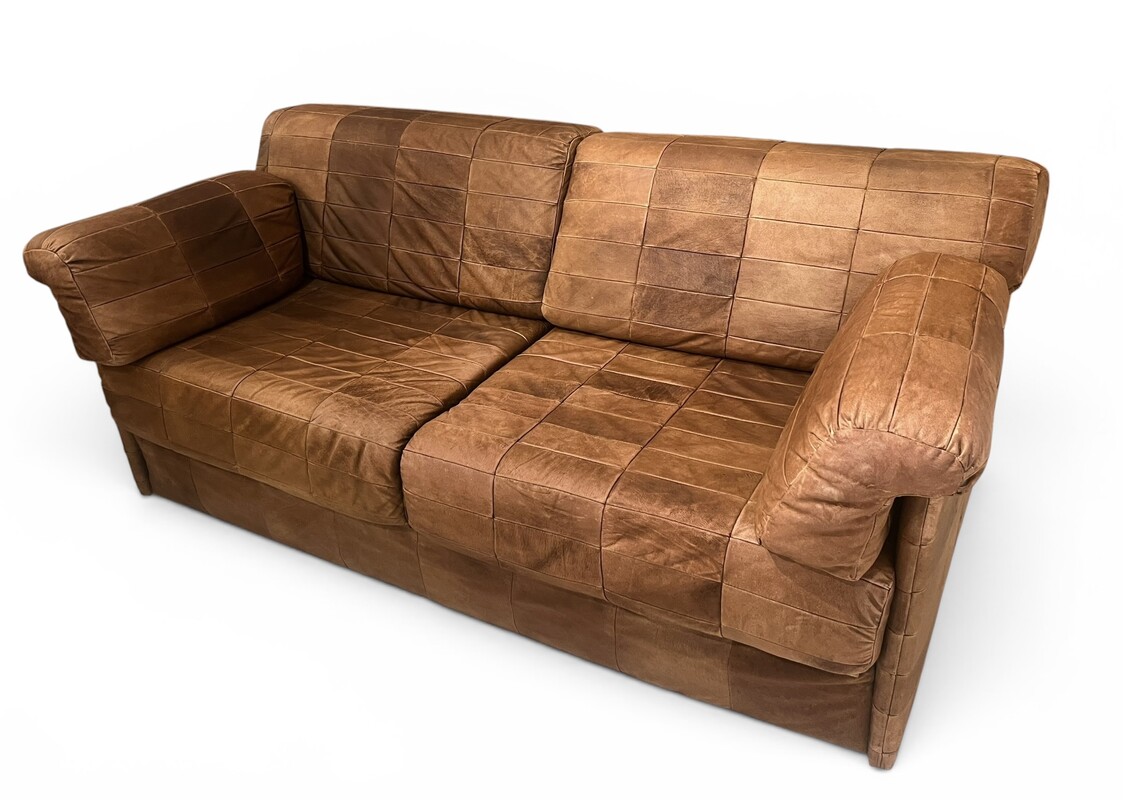 S 263 SC/CY brown leather sofa