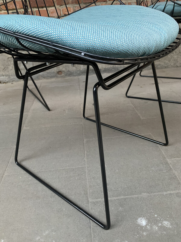 S 264 JB Set of Four SM05 Wire Dining Chairs by Cees Braakman for Pastoe, Netherlands, 1950s