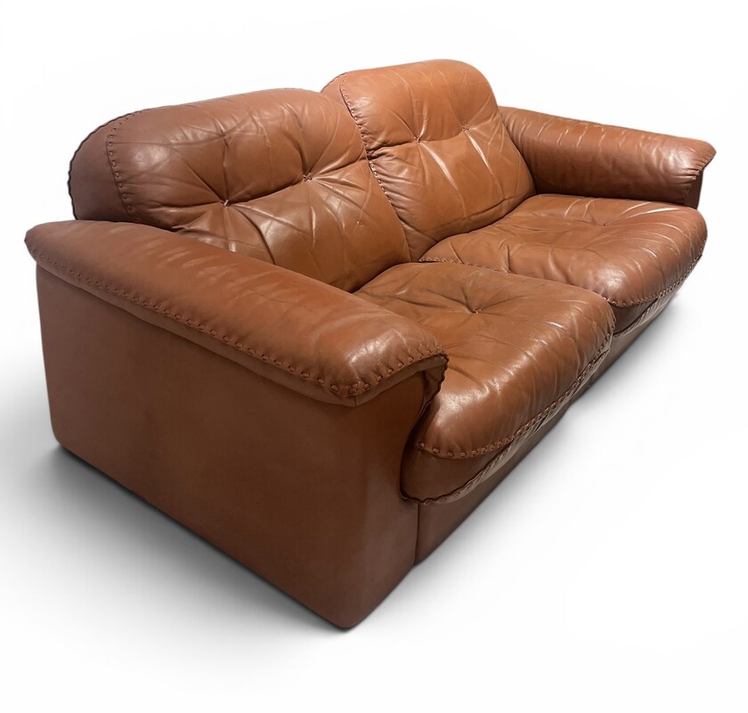S 266 PL De Sede brown leather sofa, model DS - 101