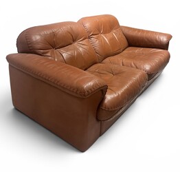 S 266 PL De Sede brown leather sofa, model DS - 101