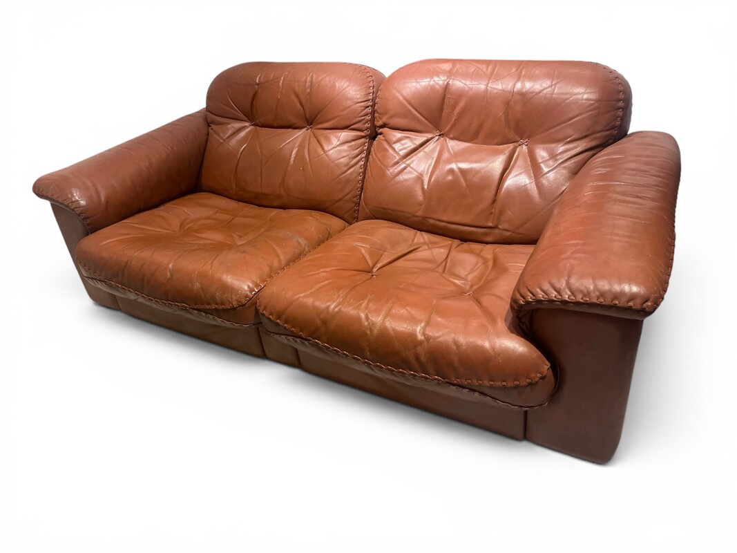 S 266 PL De Sede brown leather sofa, model DS - 101