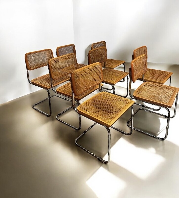 S 269 YO set of 6 Cesca rattan chairs by Marcel Breuer 