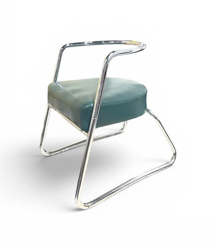 S 271 PL modernist chrome tubular armchair by Maurice Barret for Dupré & Perrin, 1930’s