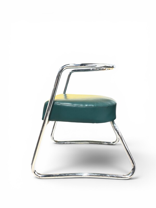 S 271 PL modernist chrome tubular armchair by Maurice Barret for Dupré & Perrin, 1930’s