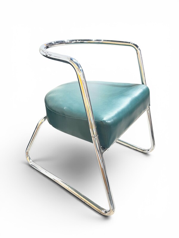 S 271 PL modernist chrome tubular armchair by Maurice Barret for Dupré & Perrin, 1930’s
