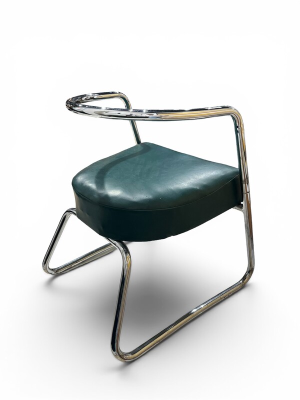 S 271 PL modernist chrome tubular armchair by Maurice Barret for Dupré & Perrin, 1930’s