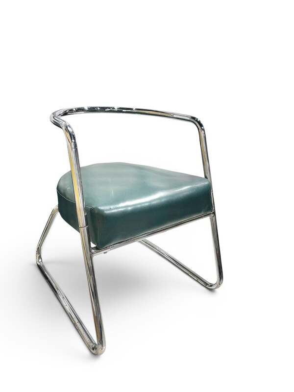 S 271 PL modernist chrome tubular armchair by Maurice Barret for Dupré & Perrin, 1930’s