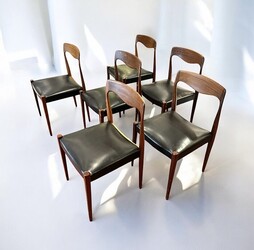 S 272 APO set of 6 teak scandinavian chairs 