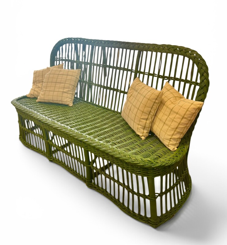 S 274 JFC Green rattan sofa 