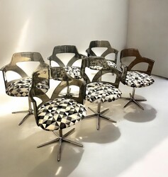 S 277 GOT set of 6 Space Age style chairs 