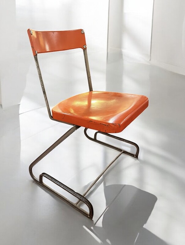 S 279 DAN Set of Schädler Orange chairs, circa 1930
