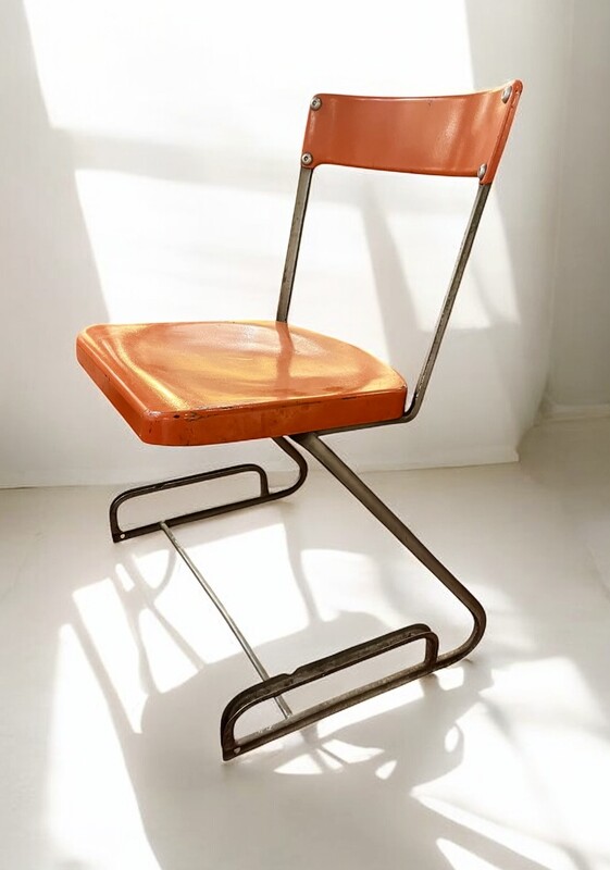 S 279 DAN Set of Schädler Orange chairs, circa 1930