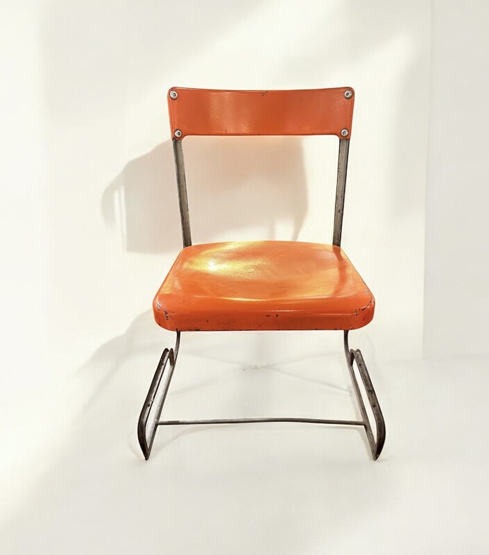 S 279 DAN Set of Schädler Orange chairs, circa 1930