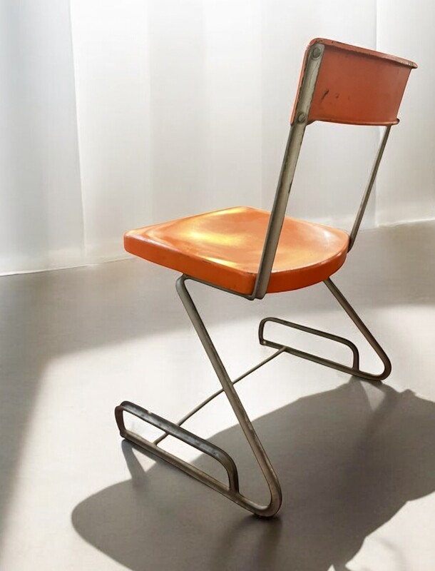 S 279 DAN Set of Schädler Orange chairs, circa 1930
