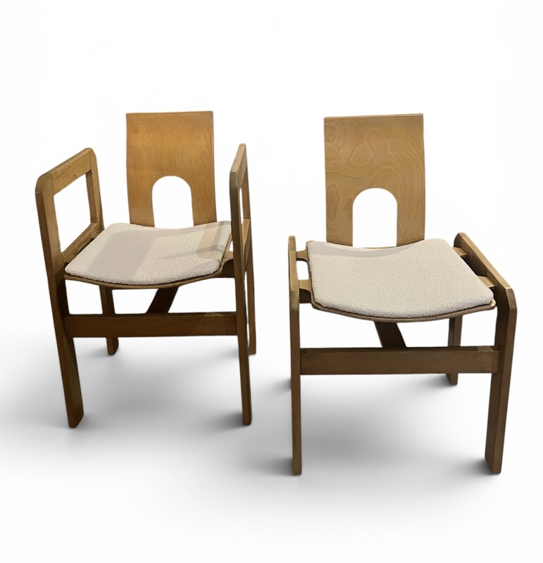 S 281 TH pair of a chair + armchair by Techforme
