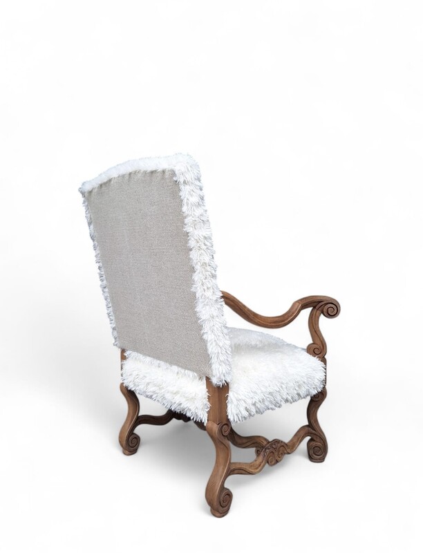 S 286 JD/RC Louis XIV style armchair, new fabric 