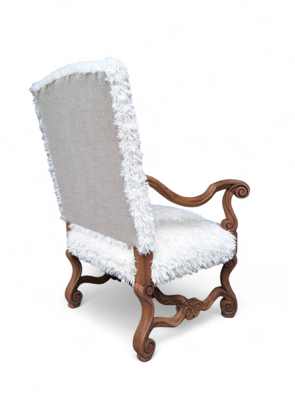 S 286 JD/RC Louis XIV style armchair, new fabric 