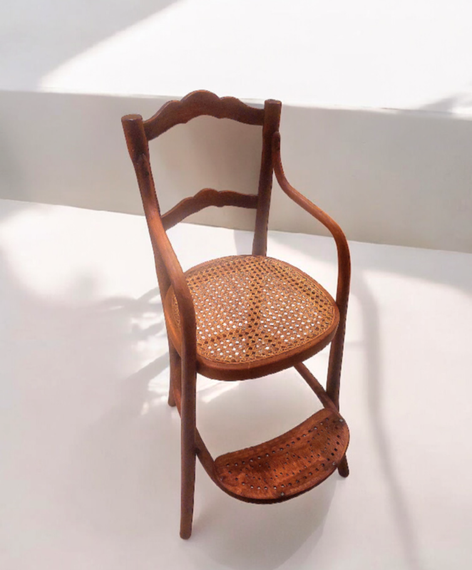 S 291 JC Gebruder Thonet Austria Children's Curved Beech Wood Chair Ca. 1900