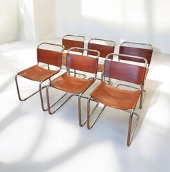 S 292 AV set of 6 leather chairs by Marcel Breuer 