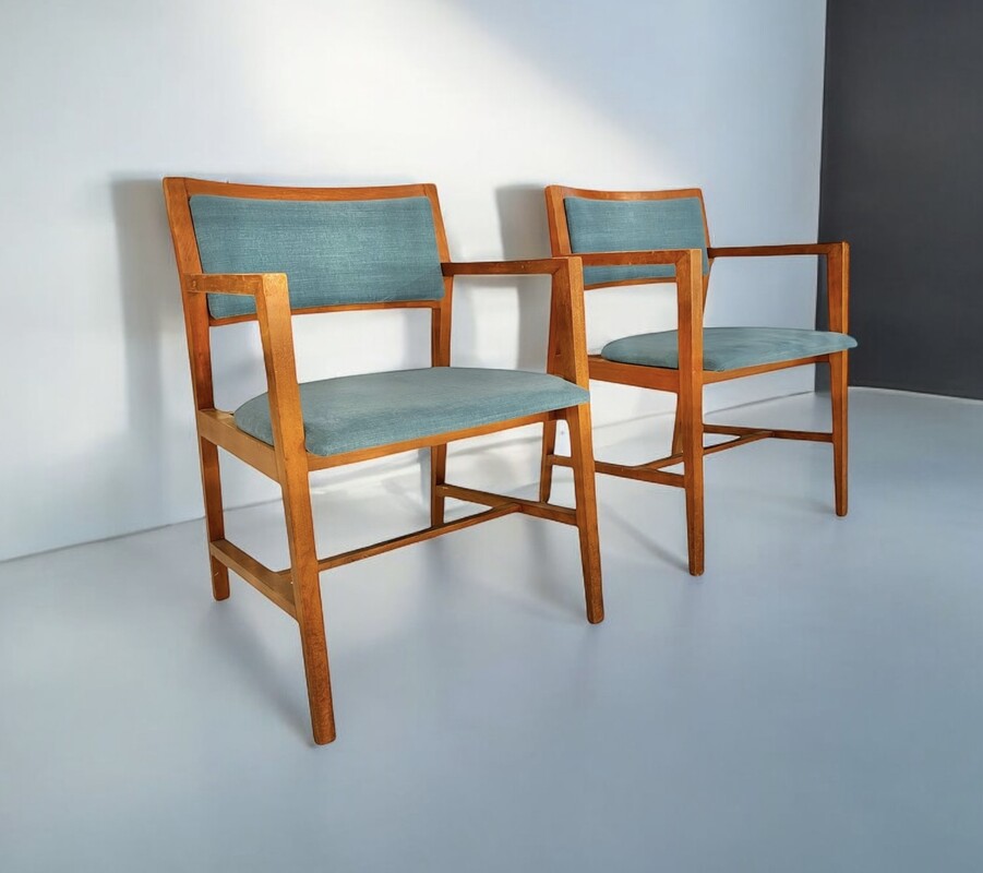 S 297 YD pair of Edward Wormley armchairs for DUNBAR 