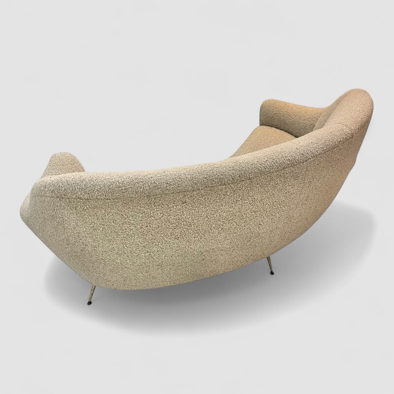 S 301 JD/RC restored curved sofa by Ico Parisi, circa 1950 - 1960