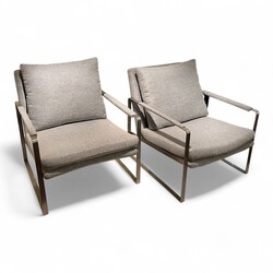 S 309 CW pair of grey armchairs 