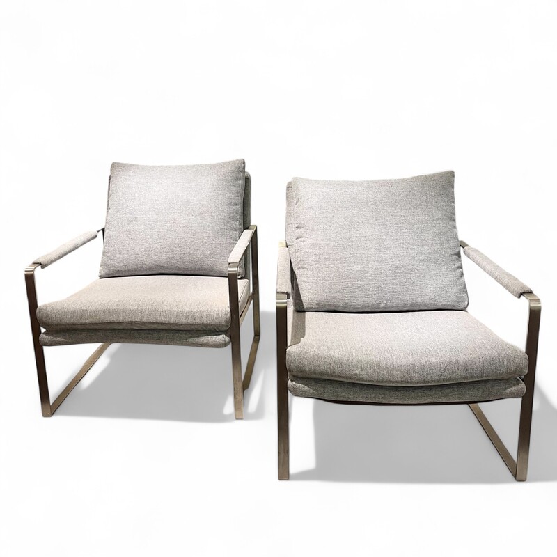 S 309 CW pair of grey armchairs 