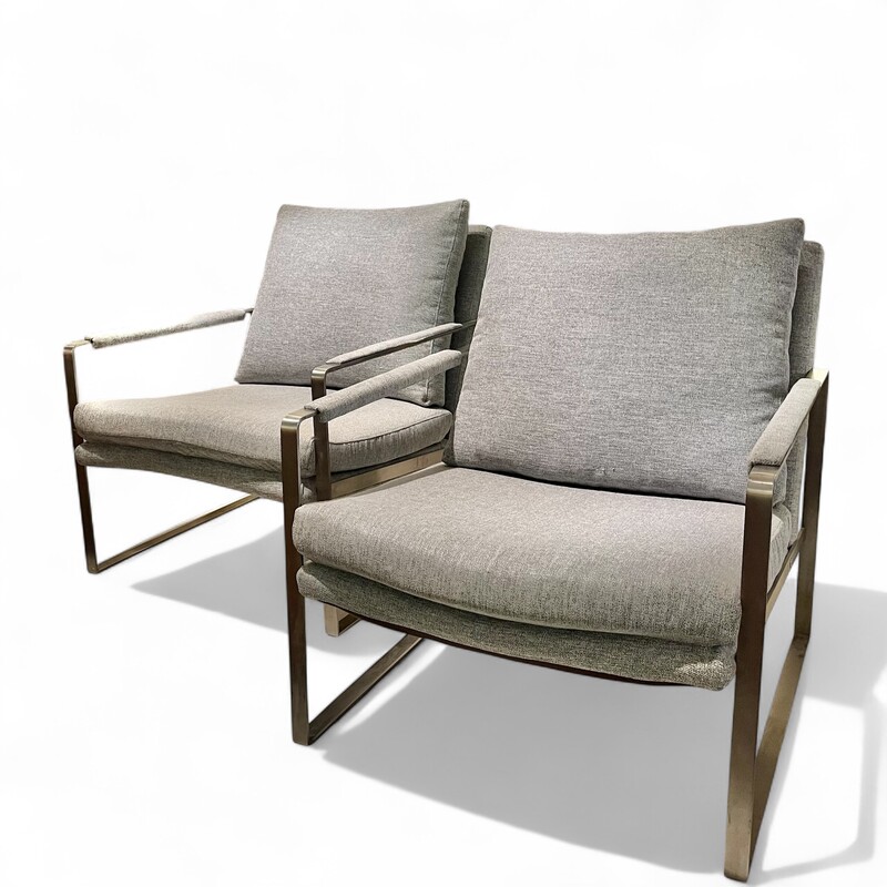 S 309 CW pair of grey armchairs 