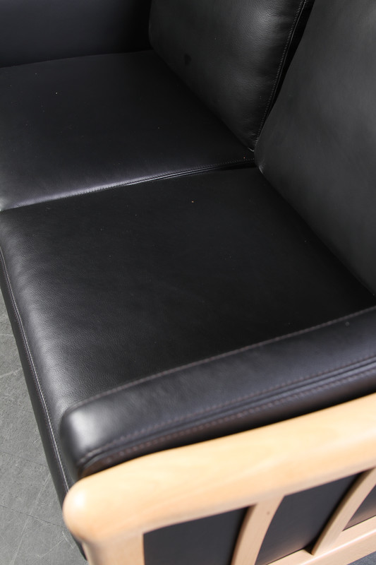 S 313 JC Pair leather danish sofas