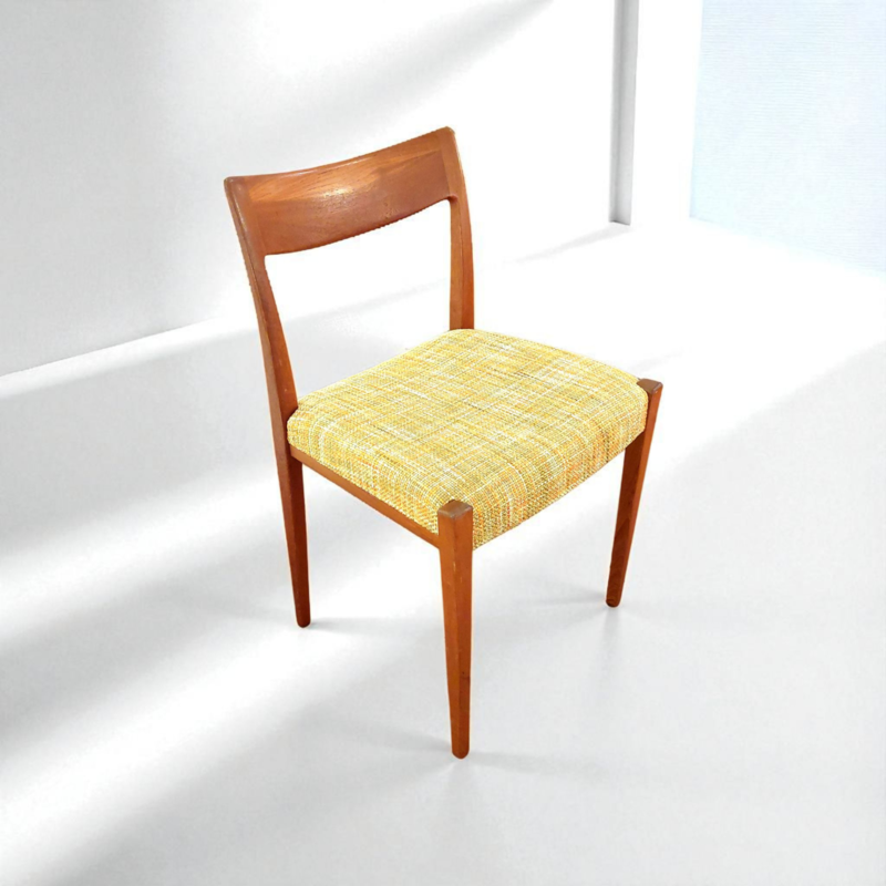 S 313 JC Set teak chairs, new upholstery, denmark 1960s