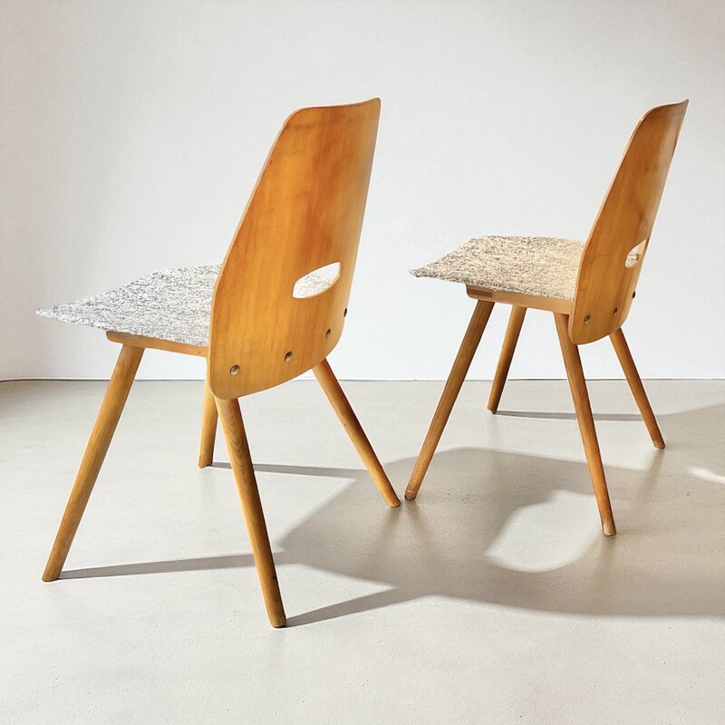 S 337 JD/RC set of 4 vintage chairs by Frantisek Jirak for Tatra, 1965