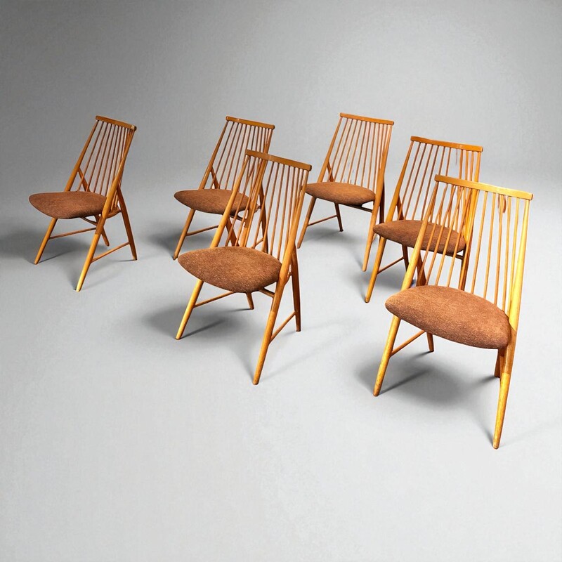 S 339 CL  set of 6 scandinavian chairs 