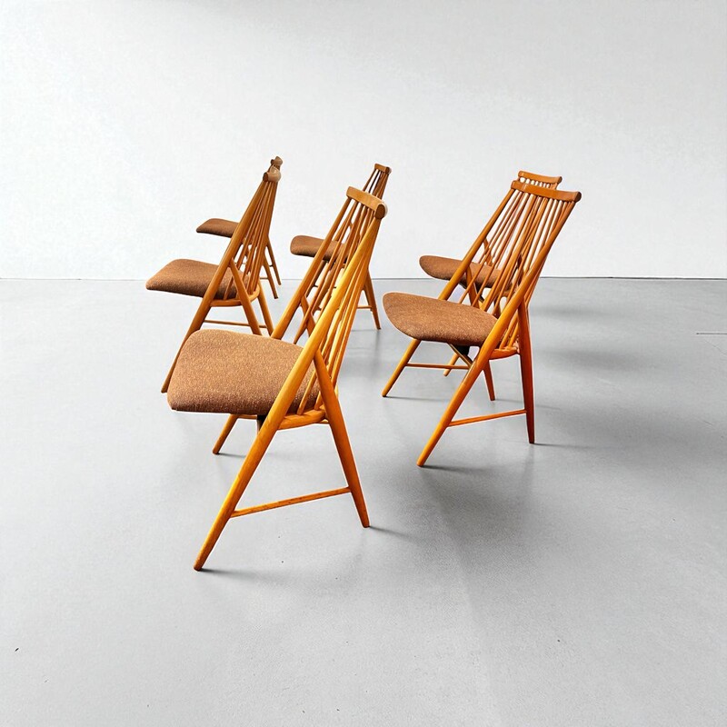 S 339 CL  set of 6 scandinavian chairs 