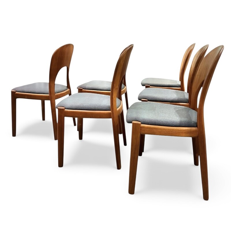 S 350 JC Set of 6 solid teak danish design chairs 1960s