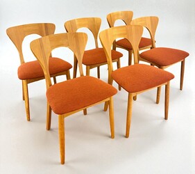S 355 CW set of 6 Niels Koefoed oak chairs 