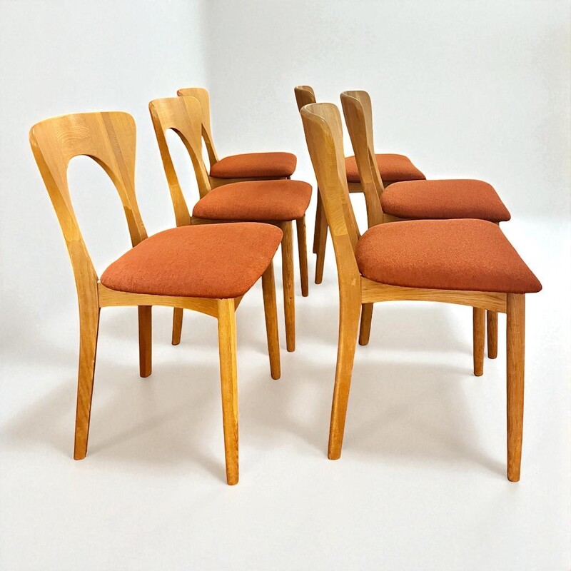 S 355 CW set of 6 Niels Koefoed oak chairs 