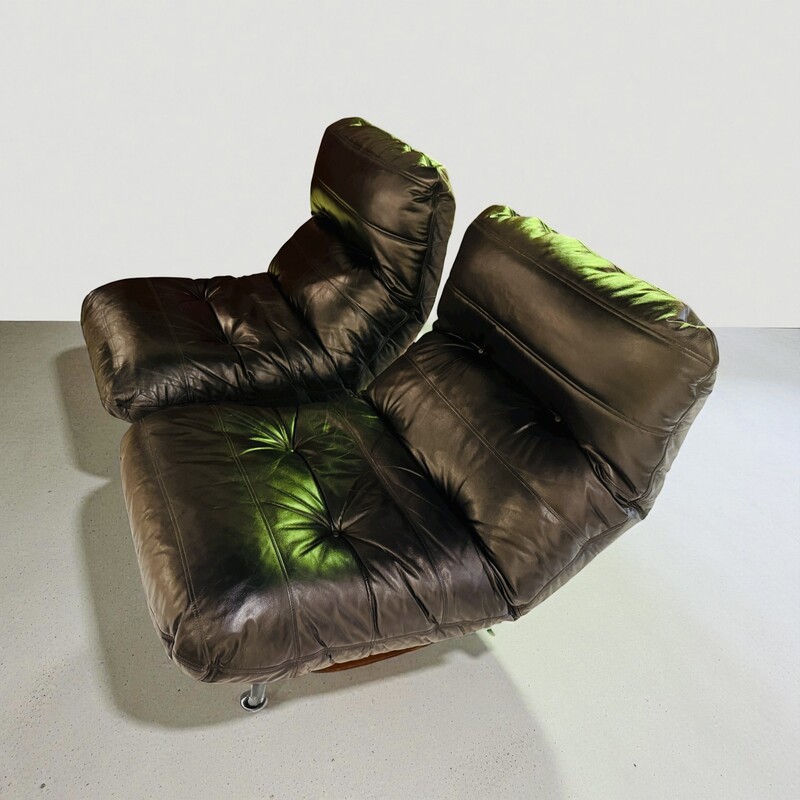 S 369 YO pair of Marsala ligne roset black leather