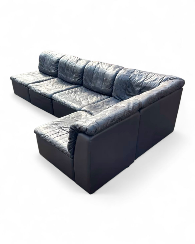 S 379 JC Leather modular sofa by Cor 1970s