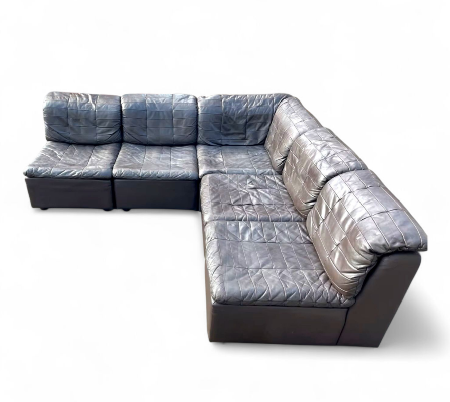 S 379 JC Leather modular sofa by Cor 1970s